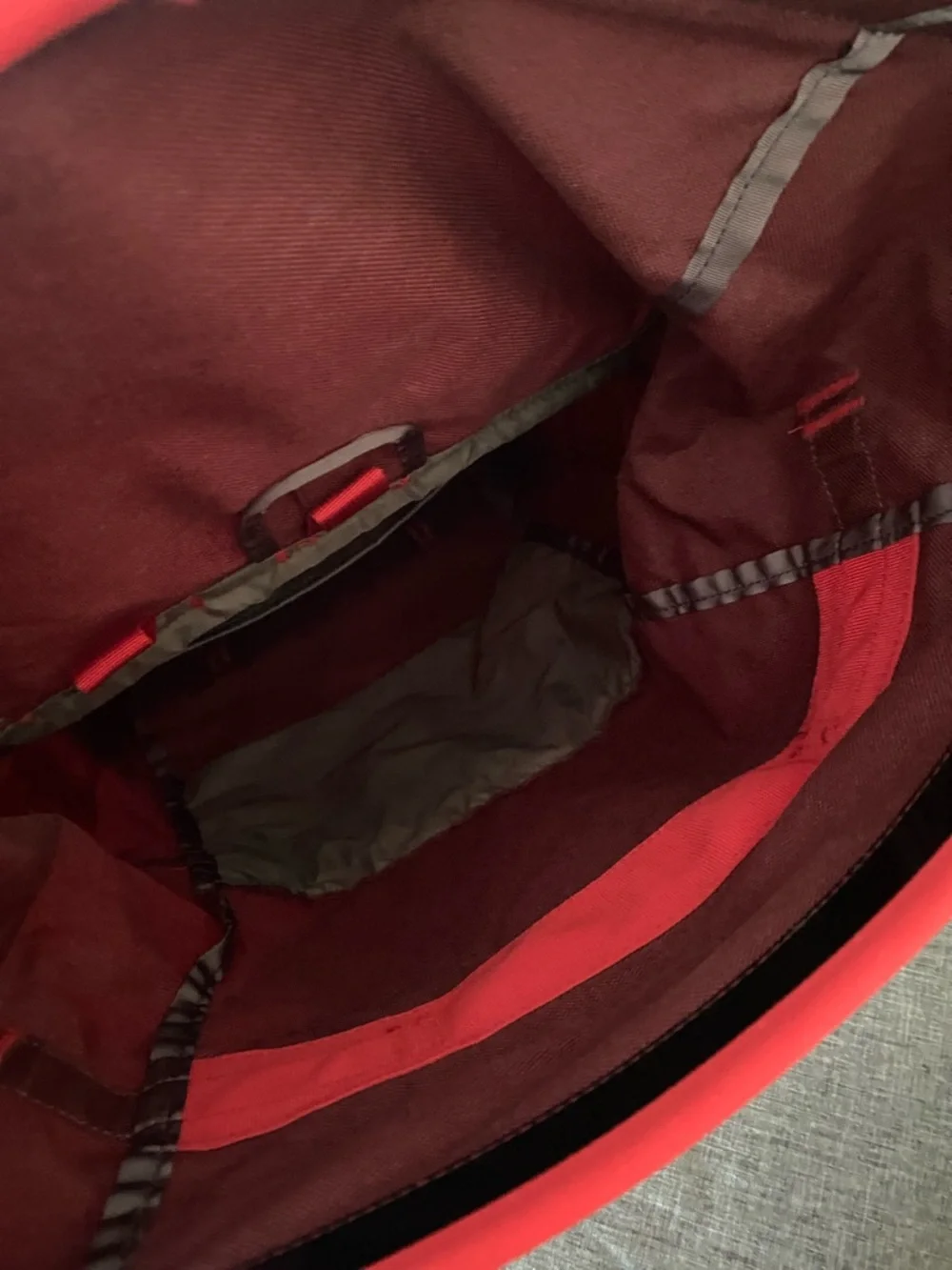 Maroon Empack Roll-Top Weight Lifting Travel Backpack with Water Weights
